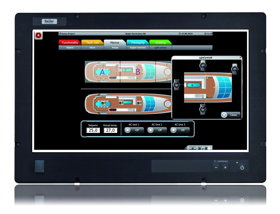 Beijer Electronics wprowadza na rynek nowe monitory i komputery przemysłowe PC do zastosowań morskich.